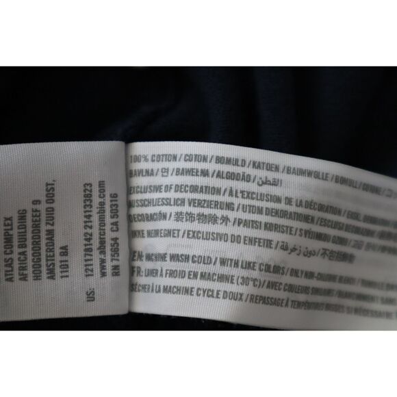 Abercrombie & Fitch 121-224-0485-023 Men's Sz 2XL Navy Blue Muscle Polo Shirt - Picture 4 of 10